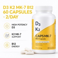 Capsule de Vitamine D3 K2 MK7 B12 OEM ODM Marque Privée Haute Puissance Gélule Molle Mélange de Soutien pour Autres Compléments de Santé