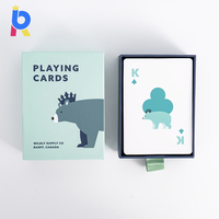 Cartes à jouer en papier écologiques, imperméables, recyclables, résistantes à la déchirure, personnalisées, avec logo personnalisé, pour adultes, jeu familial