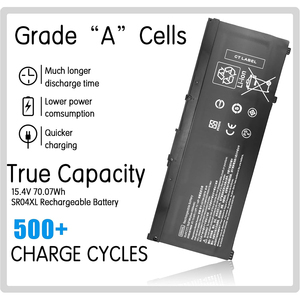 Batterie d'ordinateur portable SR04XL 70.07Wh de remplacement en gros pour HP Omen 15-CE 15-DC CE RoHS, cellules neuves 0 cycle - Product Image 2
