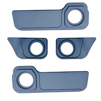 Accessoires automobiles YBJ – Coque de haut-parleur de porte en cuir modifiée pour Land Cruiser LC70 76 78 2007-2023 Gris LC79 – Cache-haut-parleur