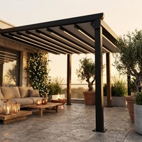 Pergola Retrattile OEM con Illuminazione LED e Opzioni Zip Screen