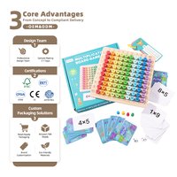 Tableau de jeu mathématique en bois personnalisé pour enfants, jouet éducatif pour l'apprentissage des nombres, blocs numériques, cartes mémoire, jeu éducatif