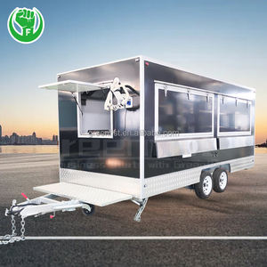 Remolques de comida de forma cuadrada negra de 13 pies 15 pies y 16 pies personalizados de Greenfist y camiones de comida con equipos de cocina comerciales - Product Image 1