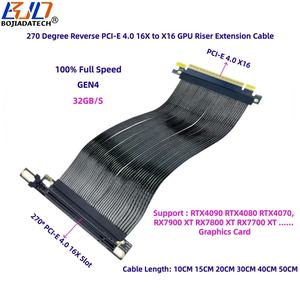 Câble d'extension de carte graphique GPU PCI-E 4.0 16X vers X16 à 270 degrés, 0,1 m, 0,2 m, 0,3 m, 0,4 m, 0,5 m pour RTX4090, RTX4080, RX7900, RX7800 - Product Image 1