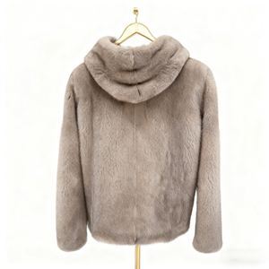 Nuovo Stile 2026: Cappotto in Vera Pelliccia di Visone, Morbido e Liscio, di Alta Gamma, con Cappuccio, Elegante e Lavorato a Mano, di Qualità Superiore - Product Image 3