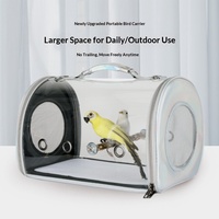 Sac à dos de voyage transparent et léger pour animaux de compagnie avec fermeture éclair, respirant, pour oiseaux, petits chiens et chats, avec laisse de sécurité – Vente en gros