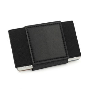 Mini Open Closure Leather Wallet Invisible Pocket Card Holder Ultra-Thin Money Clip Nylon Lining Elastic Stretch Gift Slim Cash - Product Image 2