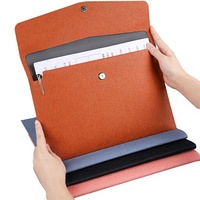 Porte-documents A4 étanche en cuir PU, pochette personnalisée pour documents, porte-feuilles magnétique pour la maison et l'école