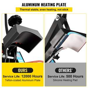 Máquina de prensado térmico de 5.5 x 3.5 pulgadas con diseño de concha para impresión de gorras, 220V, operación mecánica semiautomática, marco de acero rígido - Product Image 4