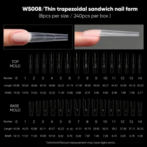 New bánh sandwich Nail kép hình thức PMMA traceless Nail Art điêu khắc công cụ nhãn hiệu riêng False nhanh chóng mở rộng kép hình thức Nail Mẹo - Product Image 4