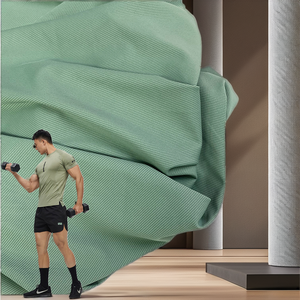 Tissu extensible en polyamide et élasthanne, à absorption de l'humidité et anti-transpiration, de poids moyen, en spandex, pour vêtements de sport. - Product Image 2