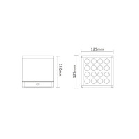 Lampes de jardin extérieures carrées décoratives IP65 LED, applique murale moderne étanche