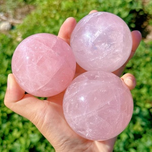 Wholesale High Quality Eco-Friendly Polished Rose Quartz Sphere Natural <b>Crystal</b> Blue Calcite Flower Agate <b>Ball</b> Letterpress - Product Image 2
