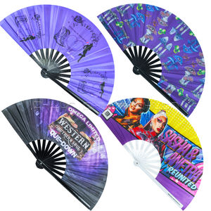 Bamboe Ribben Grote Klak Fans Grote Opvouwbare Hand Fan Rave Fans Handgemaakte Plastic Ambachten - Product Image 1