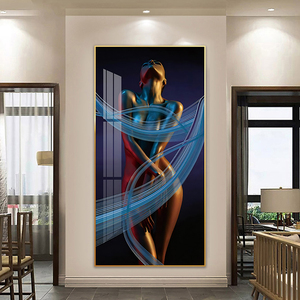 Une danse sexy <span class=keywords><strong>femme</strong></span> art mural nu peinture de luxe pour la décoration intérieure photo impression toile et affiche couloir entrée Un cadeau - Product Image 5