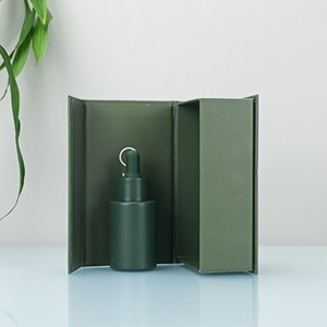 Luxury <b>Empty</b> Cosmetic 50ml Round Frosted Face Serum Bottle 30ml 50ml 100ml Essential Oil Glass Dropper Bottle With Box - Product Image 3