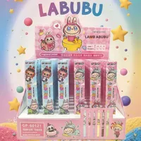 <strong>Hot</strong> Student Metal Clip Retractable Black Gel Pen Set Quick-Drying with Frozen Characters ST Tip Mystery Boxes