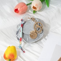 Nouvelle mini sacoche écologique en cuir PU, porte-monnaie, étui pour écouteurs, porte-clés, cadeau promotionnel, pendentif de sac à main, numérique