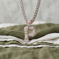 Pendentif personnalisé lettre P en argent plaqué or avec moissanite, style Hip Hop Ice Out, bijou de luxe exclusif pour événements et soirées, déclaration urbaine