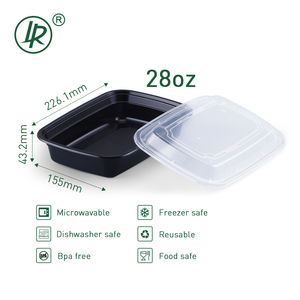28oz Chất lượng cao Trắng dùng một lần cấp thực phẩm bữa ăn chuẩn bị <span class=keywords><strong>container</strong></span> lò vi sóng an toàn nhựa takeout <span class=keywords><strong>container</strong></span> với nắp trong suốt - Product Image 2