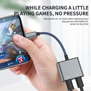 高质量8针音频适配器2合1耳机插孔适配器，适用于苹果分路器充电和音乐 - Product Image 2