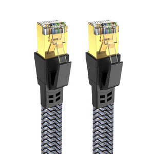 สายเคเบิลสื่อสารแบบมีปลอกหุ้ม PVC CAT8 SFTP พร้อมฉนวนทองแดงชุบเงินแบบถัก สายเคเบิลเครือข่าย LAN ทองแดง สำหรับศูนย์ข้อมูล - Product Image 3