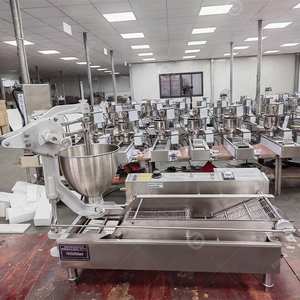 Máquina semiautomática industrial a gas para hacer y glasear donas tipo Berliner, con freidora, para donas tipo Jam Ring y French Cruller - Product Image 2