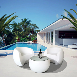 Sofá Silla Semicircular para Exteriores, Impermeable, <span class=keywords><strong>de</strong></span> Plástico PE Blanco, Sofá Individual para Piscina, Muebles <span class=keywords><strong>de</strong></span> Exterior, Silla para Bodas, Silla para Cafetería, Bar, Cafetería - Product Image 6