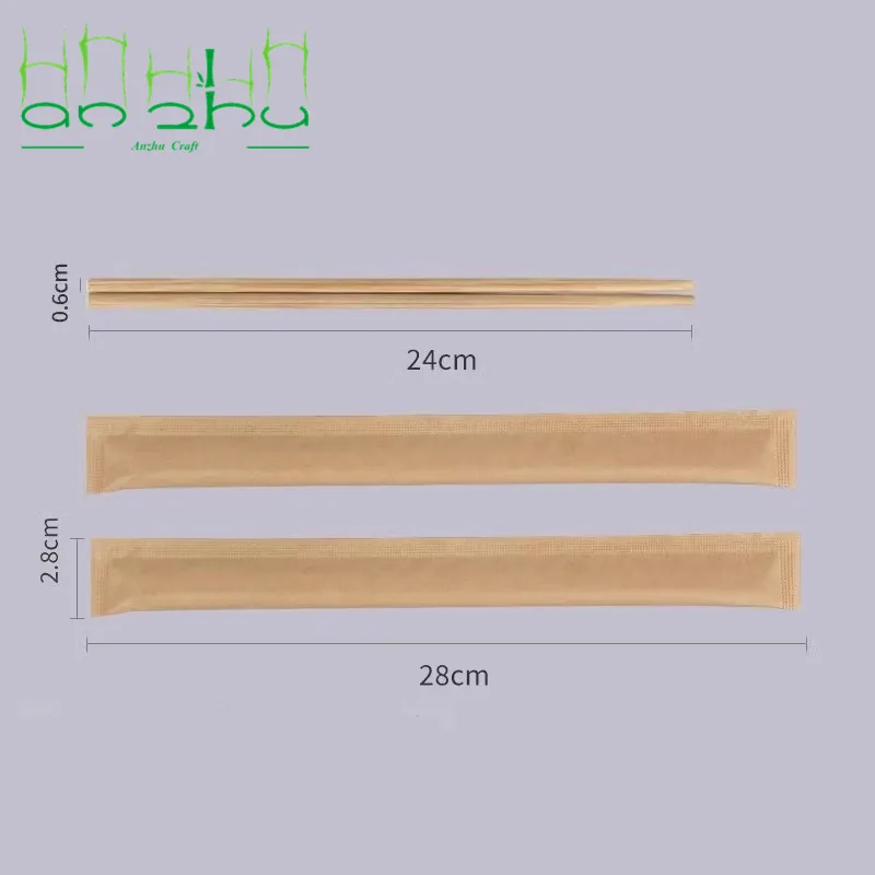 Custom Logo Paper Wrapped Carbonize Sushi Bamboo Chopsticks Disposable Wholesale Best Price