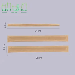 Custom Logo Paper Wrapped Carbonize Sushi Bamboo Chopsticks Disposable Wholesale Best Price