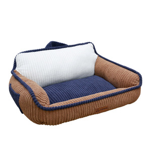 Pet Bed Rectangle Three Color Monica <b>Sofa</b> Nest <b>Dog</b> Bed Polyester Fiber Fill Hand Washable - Product Image 1