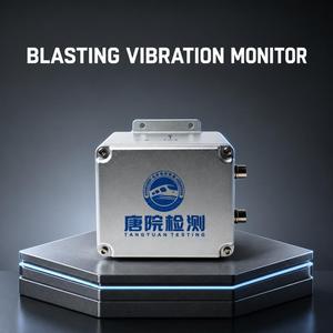 เครื่องตรวจวัดแรงสั่นสะเทือนแบบ 3 แกน ความถี่สูง 10kHz อัตราการสุ่มตัวอย่างสูง ระบบไร้สาย 4G/5G สำหรับงานเหมืองและงานก่อสร้างอุโมงค์ - Product Image 1