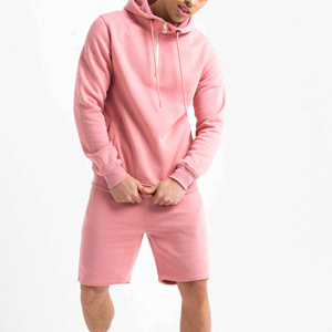 Ensemble survêtement homme automne 100% coton style urbain : sweat à capuche et short, coupe décontractée, respirant - Product Image 5