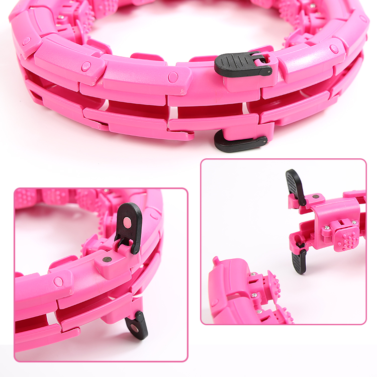 2 in 1 Abdomen Fitness Smart Weighted Hoola Hoop for Adults Weight Loss with 24 Detachable Knots