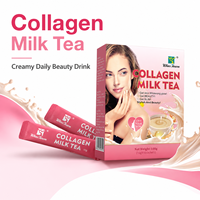 Thé au lait au collagène sous marque privée, boisson beauté quotidienne, boisson bien-être, fabricant OEM ODM, emballage personnalisé, fournisseur en gros