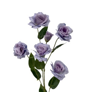 Lisianthus Artificial <b>Flowers</b> 6-Head <b>Silk</b> High Simulation Wedding Home Decor Bouquet - Product Image 5