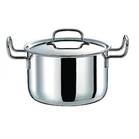 Elegant simple practical retains heat well aluminum stainless stock pot