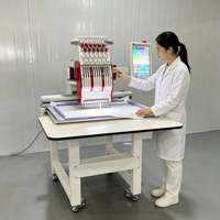 Machine à broder informatisée avec logiciel avancé pour la création de motifs sur tissu