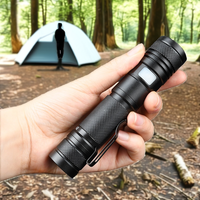 Lampe torche LED rechargeable USB ultra-lumineuse à zoom haute puissance en alliage d'aluminium 18650 longue portée, indice IP68, 6V