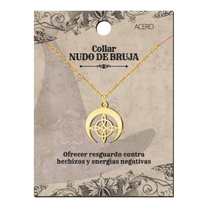 Collana Vintage con Nodo della Strega, Placcata Oro, Catena a Maglie, Design Religioso Trendy in Acciaio Inox, Regalo per Feste, Croce con Diamante - Product Image 2