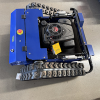 Tondeuse à gazon télécommandée sur chenilles pour pentes raides et terrains accidentés, machine de coupe d'herbe commerciale à haute efficacité