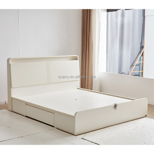 600730 quanu thiết kế mới đồ nội thất nhà hiện đại vua kích thước hoặc Nữ Hoàng vải lớn giường đôi với lưu trữ nâng lên lưu trữ khung giường - Product Image 5