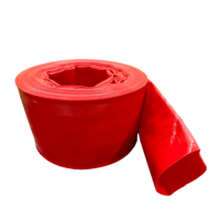 Tuyau plat en PVC bleu de haute qualité, 2-6 pouces, pression de service, utilisation facile, équipement agricole et de lutte contre les incendies, résistant à la coupure