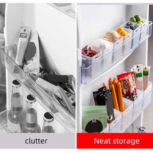 Modern 2pcs Set Plastic PP <b>Refrigerator</b> Side Door Storage Bins Fresh-keeping Boxes Multi-Purpose Fridge Snack <b>Container</b> Storage - Product Image 4