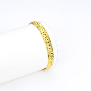 CM 주얼리 도매 유니섹스 황동 힙합 두꺼운 체인 24k 금도금 사우디아라비아 두바이 팔찌 - Product Image 5