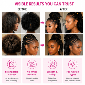 Gel capillaire hydratant bio à base d'eau avec tenue extra forte, anti-frisottis, parfum fraise, pour tresses, locks et twists – Étiquette personnalisée - Product Image 3