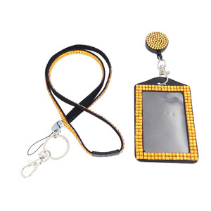 Cordón de cadena de diamantes de imitación para tarjetas de identificación, soporte de cristal retráctil, carrete de insignia, cordón para el cuello con logotipo personalizado - Product Image 5