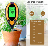 Haute précision 4-en-1 sol PH-mètre température lumière du soleil testeur d'humidité haute sensibilité pointeur OEM personnalisable plastique ODM