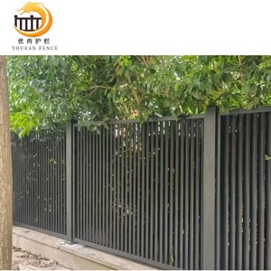 Nhôm louver trong suốt xem hàng rào và sân trước vườn sự riêng tư hàng rào màn hình nhôm an ninh màu đen phẳng mì hàng rào - Product Image 2