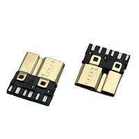 Conector USB Micro USB 3.0 Negro de 10 Pines Macho con Carcasa Chapada en Oro 6+4P